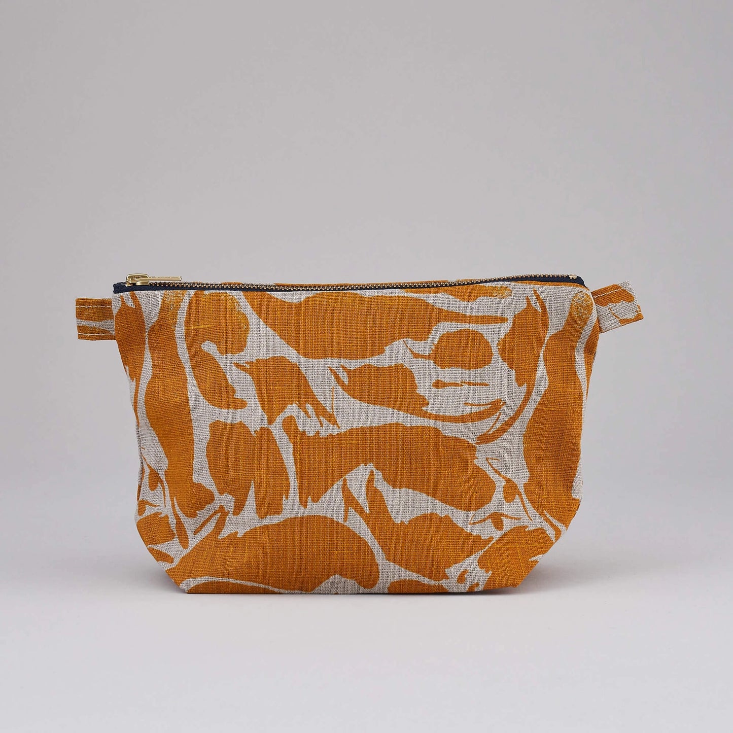 Linen toiletry bag