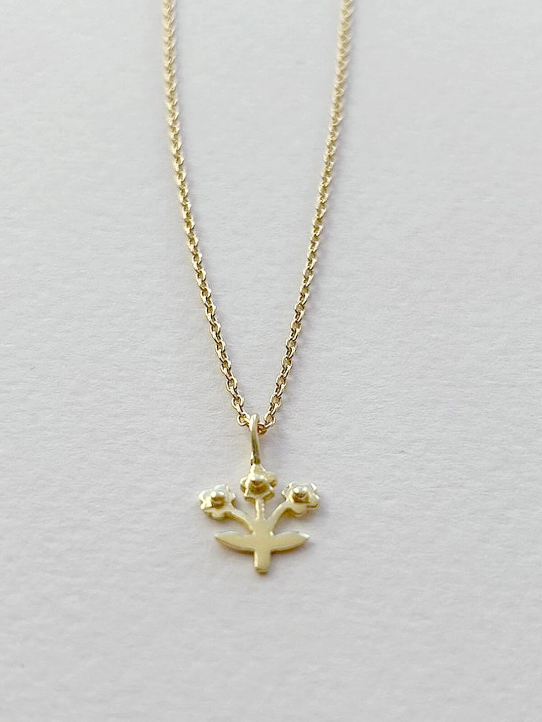 Gold Flower Necklace (Tiny)