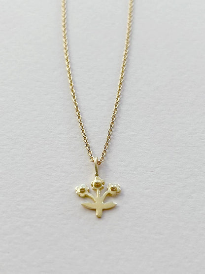 Gold Flower Necklace (Tiny)