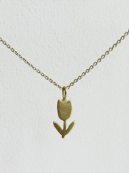 Gold Flower Necklace (Tiny)