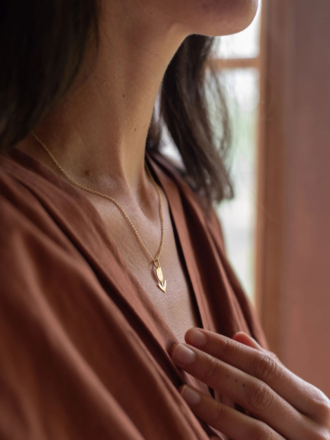 Gold Flower Necklace (Small)