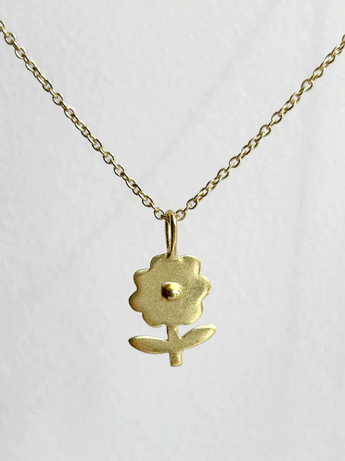 Gold Flower Necklace (Tiny)